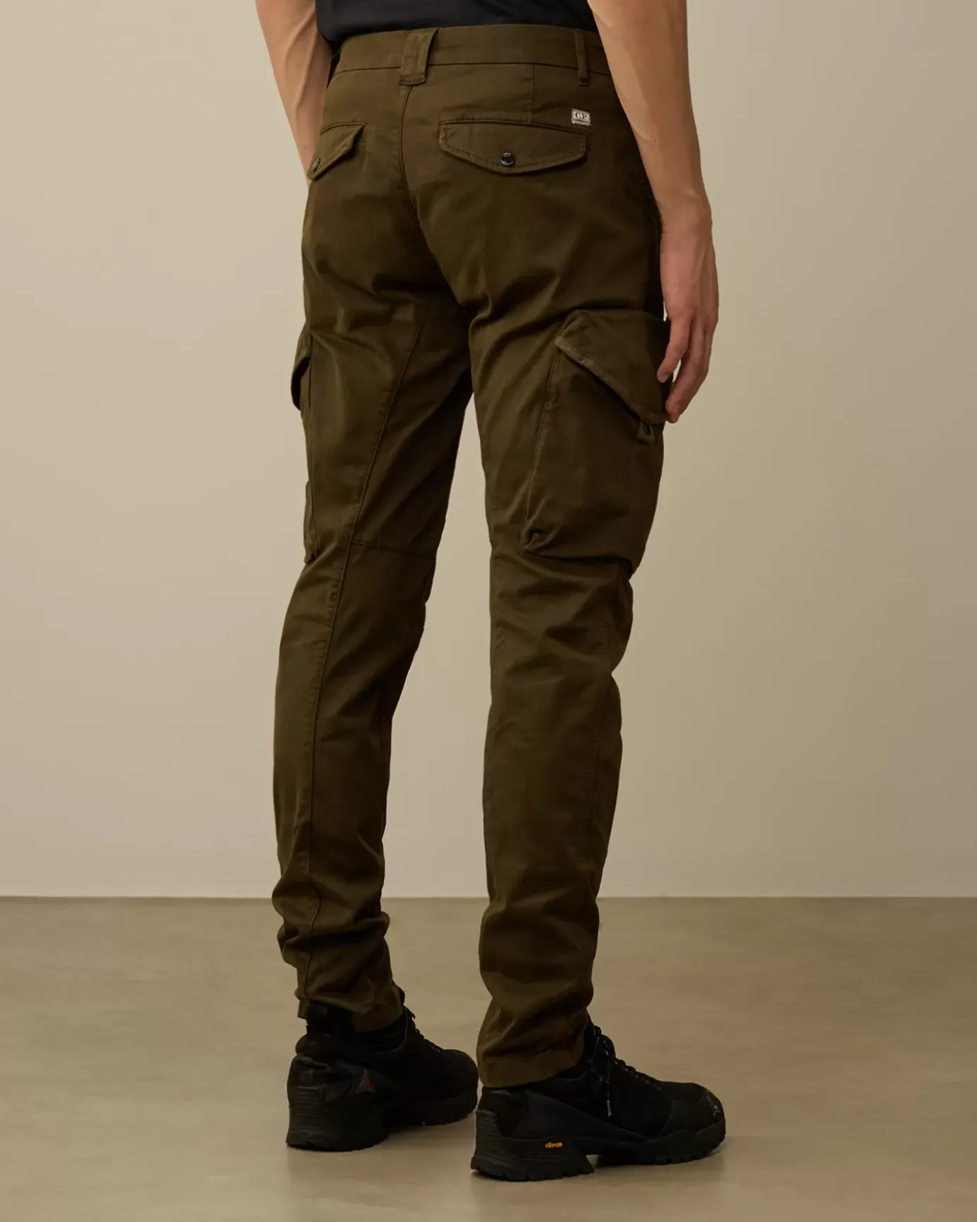 Trousers<C.P. Company Stretch Sateen Ergonomic Lens Cargo Pants Ivy Green