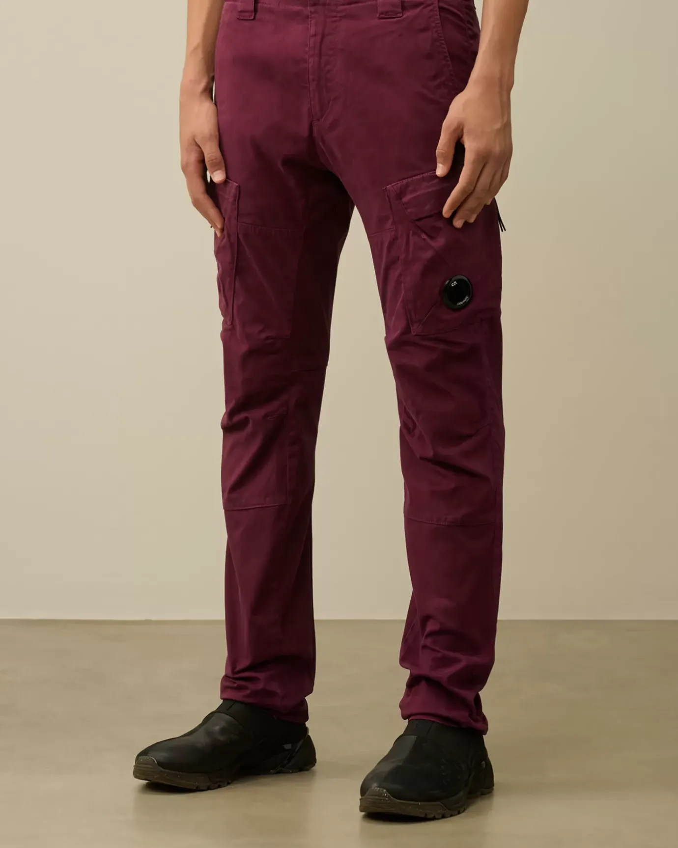 Trousers<C.P. Company Stretch Sateen Ergonomic Lens Cargo Pants Potent Purple