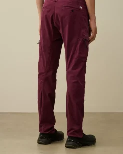 Trousers<C.P. Company Stretch Sateen Ergonomic Lens Cargo Pants Potent Purple
