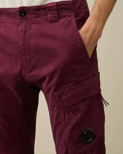 Trousers<C.P. Company Stretch Sateen Ergonomic Lens Cargo Pants Potent Purple