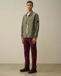 Trousers<C.P. Company Stretch Sateen Ergonomic Lens Cargo Pants Potent Purple
