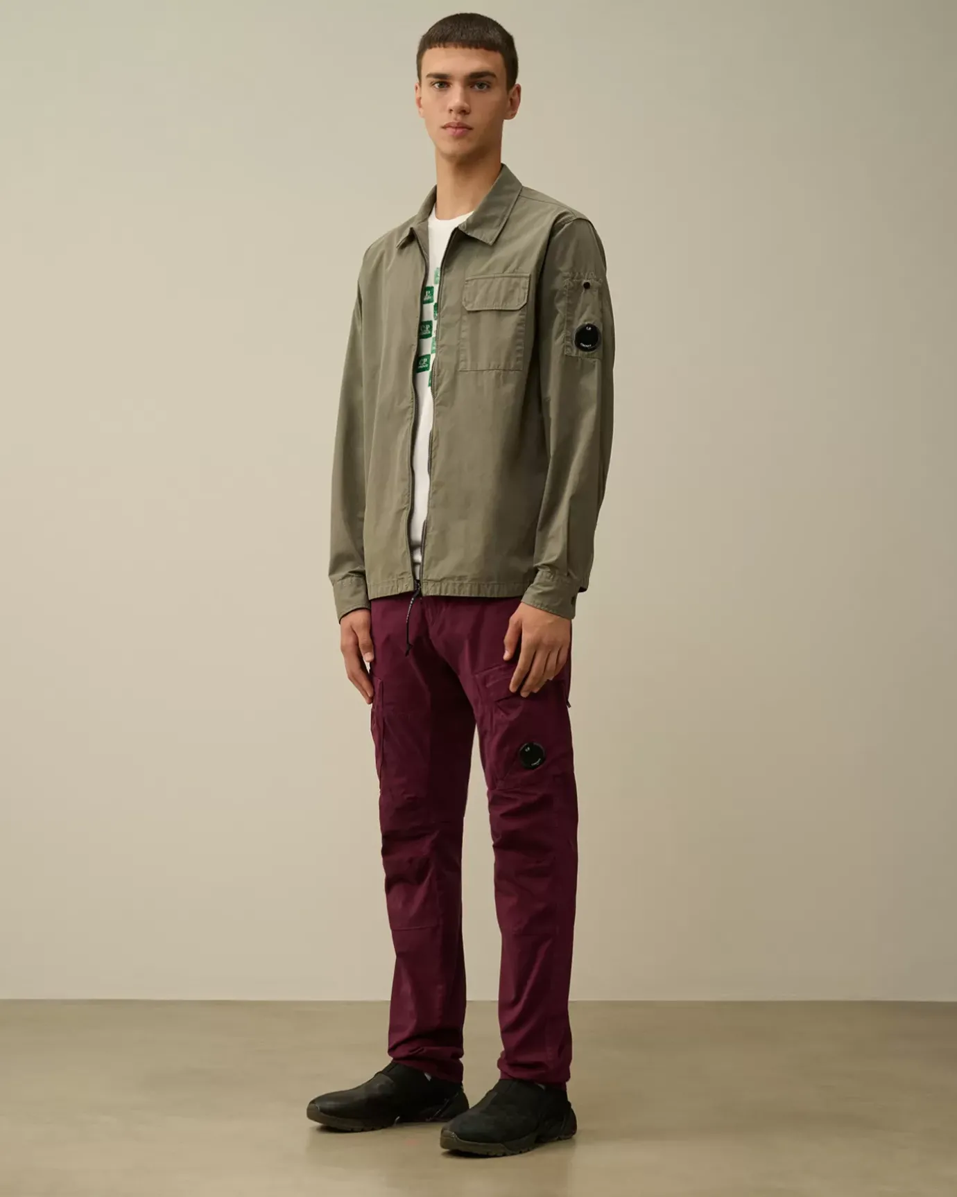 Trousers<C.P. Company Stretch Sateen Ergonomic Lens Cargo Pants Potent Purple