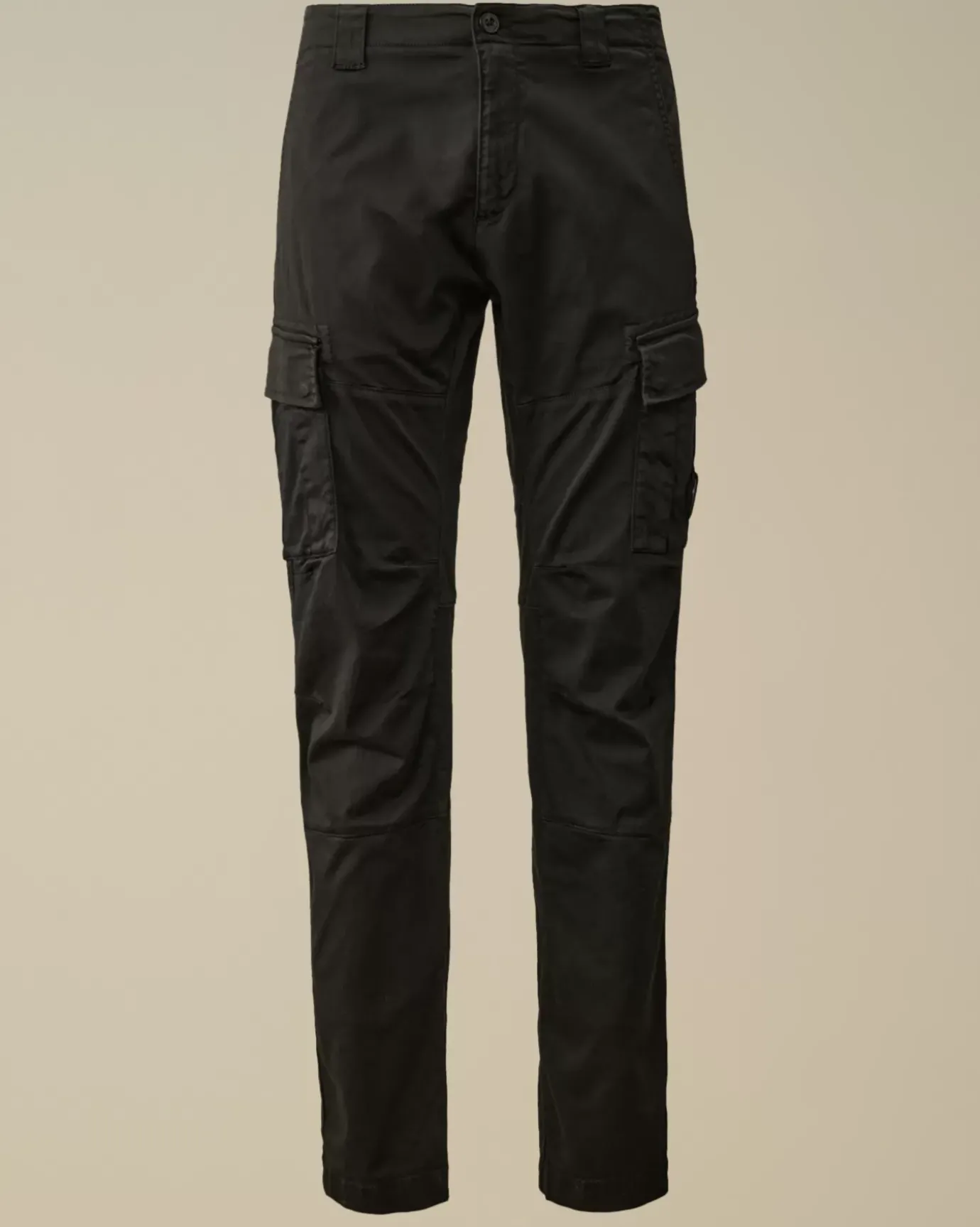 Trousers<C.P. Company Stretch Sateen Ergonomic Lens Double Cargo Pants Black