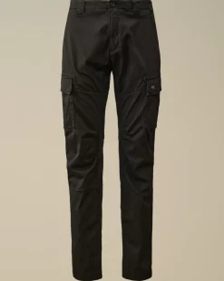 Trousers<C.P. Company Stretch Sateen Ergonomic Cargo Pants Black