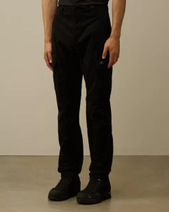 Trousers<C.P. Company Stretch Sateen Ergonomic Cargo Pants Black