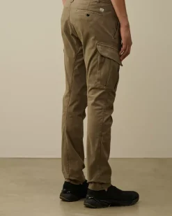 Trousers<C.P. Company Stretch Sateen Ergonomic Cargo Pants Walnut – Beige