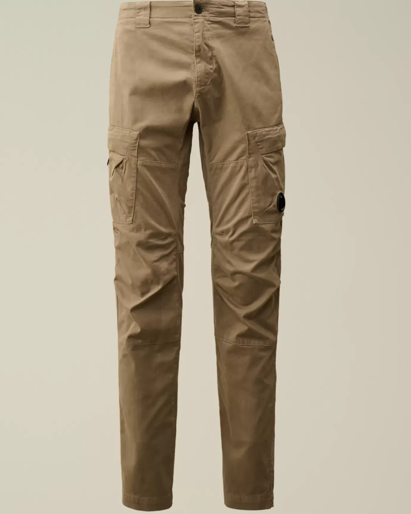 Trousers<C.P. Company Stretch Sateen Ergonomic Lens Cargo Pants Walnut – Beige