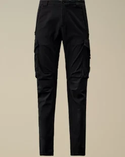 Trousers<C.P. Company Stretch Sateen Ergonomic Lens Cargo Pants Total Eclipse – Blue