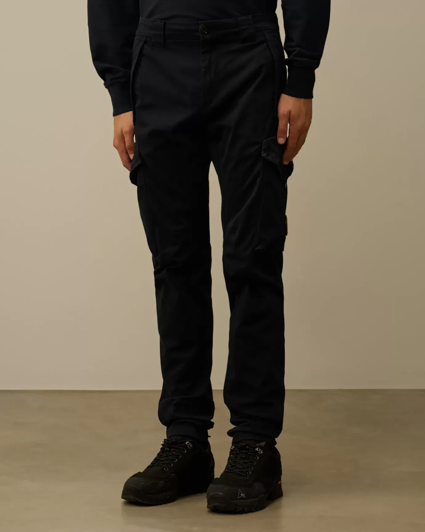 Trousers<C.P. Company Stretch Sateen Ergonomic Lens Cargo Pants Total Eclipse – Blue