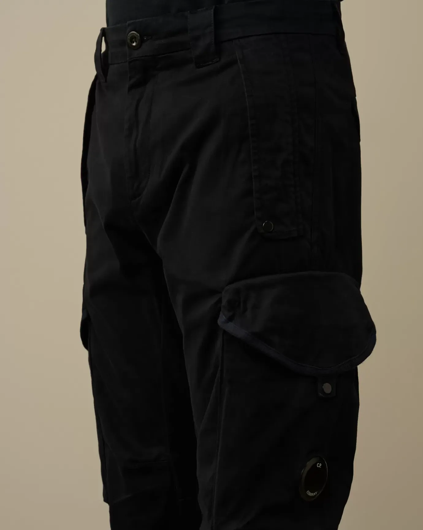 Trousers<C.P. Company Stretch Sateen Ergonomic Lens Cargo Pants Total Eclipse – Blue