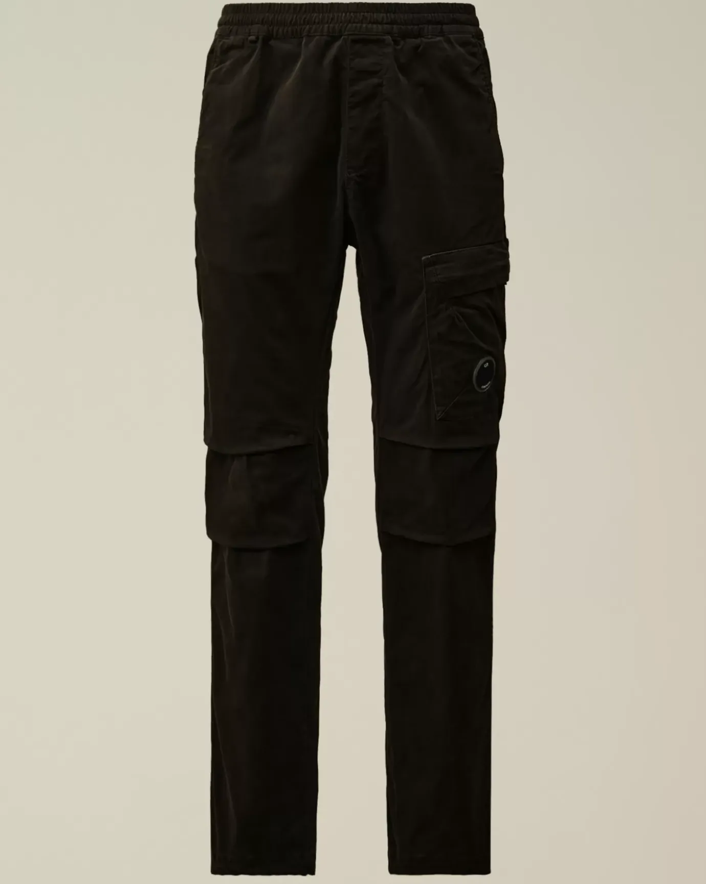 Trousers<C.P. Company Stretch Sateen Ergonomic Lens Single Cargo Pants Black