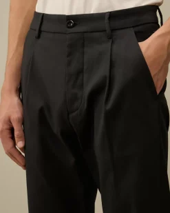 Trousers<C.P. Company Superior Structure Stretch Loose Pants Black Sand