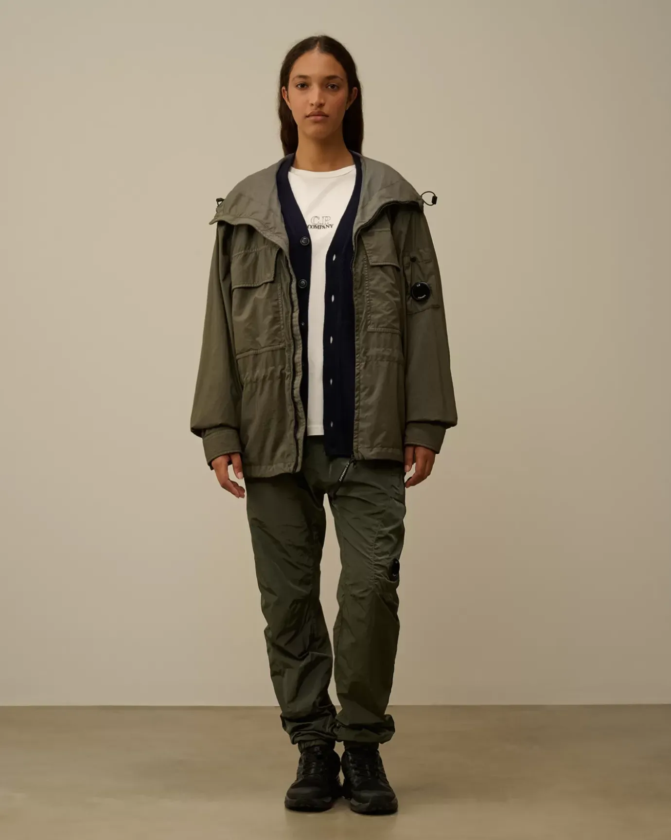 Overshirt<C.P. Company Taylon-P Hooded Overshirt Grape Leaf – Green