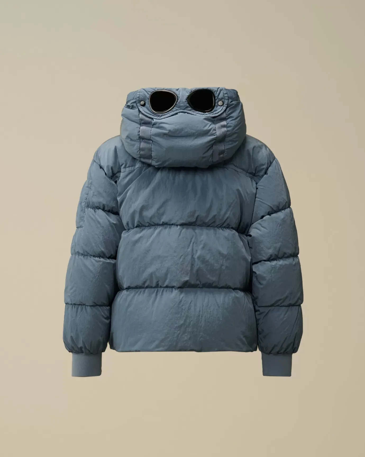 Clothing 4-8<C.P. Company U16 Chrome-R Padded Goggle Jacket Flint Stone – Blue