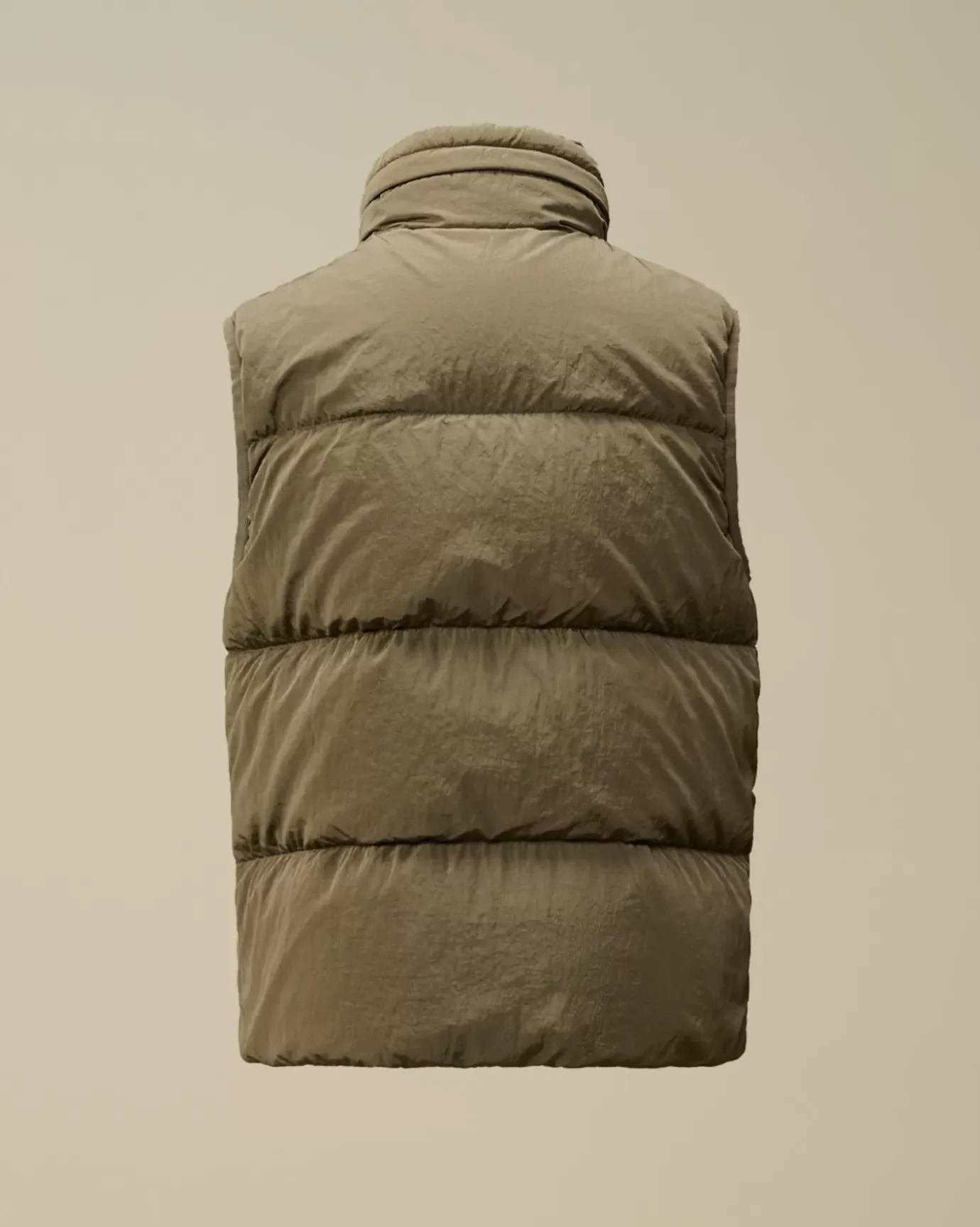 Clothing 10-14<C.P. Company U16 Chrome-R Padded Logo Vest Walnut – Beige