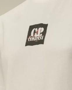 Clothing 10-14<C.P. Company U16 Cotton Jersey 30/1 British Sailor T-Shirt Gauze White