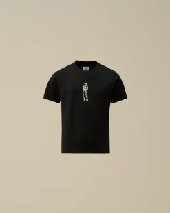 Clothing 2-3<C.P. Company U16 Cotton Jersey 30/1 British Sailor Logo T-Shirt Black