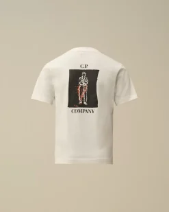 Clothing 4-8<C.P. Company U16 Cotton Jersey 30/1 British Sailor T-Shirt Gauze White