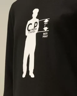 Clothing 10-14<C.P. Company U16 Cotton Jersey 30/1 British Sailor Longsleeve T-Shirt Black