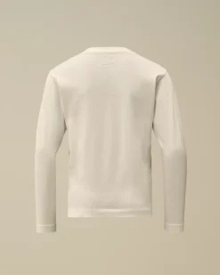 Clothing 10-14<C.P. Company U16 Cotton Jersey 30/1 British Sailor Longsleeve T-Shirt Gauze White