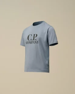 Clothing 4-8<C.P. Company U16 Cotton Jersey 30/1 Goggle T-Shirt Flint Stone – Blue