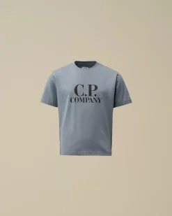 Clothing 2-3<C.P. Company U16 Cotton Jersey 30/1 Goggle T-Shirt Flint Stone – Blue