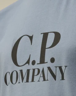 Clothing 2-3<C.P. Company U16 Cotton Jersey 30/1 Goggle T-Shirt Flint Stone – Blue