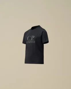 Clothing 2-3<C.P. Company U16 Cotton Jersey 30/1 Goggle T-Shirt Total Eclipse – Blue