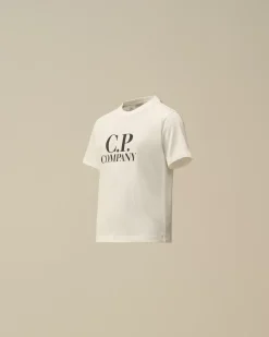 Clothing 2-3<C.P. Company U16 Cotton Jersey 30/1 Goggle T-Shirt Gauze White