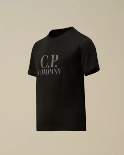 Clothing 10-14<C.P. Company U16 Cotton Jersey 30/1 Goggle T-Shirt Black