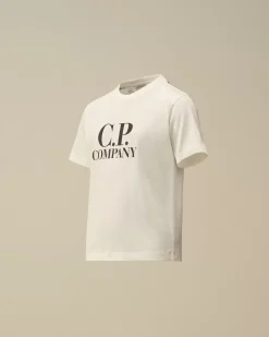 Clothing 4-8<C.P. Company U16 Cotton Jersey 30/1 Goggle T-Shirt Gauze White