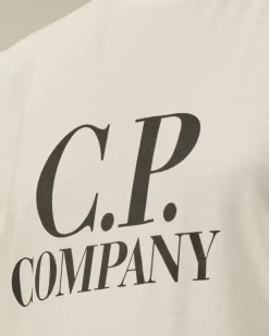 Clothing 4-8<C.P. Company U16 Cotton Jersey 30/1 Goggle T-Shirt Gauze White