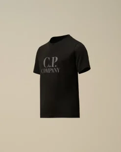 Clothing 4-8<C.P. Company U16 Cotton Jersey 30/1 Goggle T-Shirt Black