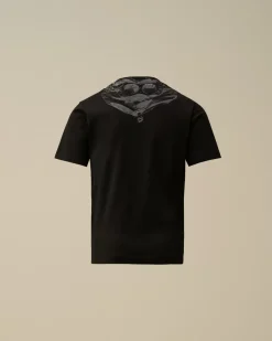 Clothing 4-8<C.P. Company U16 Cotton Jersey 30/1 Goggle T-Shirt Black