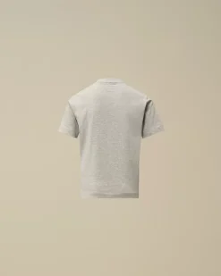 Clothing 2-3<C.P. Company U16 Cotton Jersey 30/1 Label Style T-Shirt Grey Melange