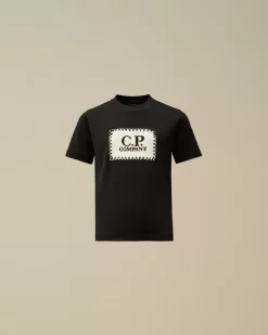 Clothing 2-3<C.P. Company U16 Cotton Jersey 30/1 Label Style T-Shirt Black