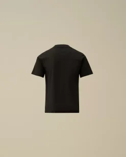 Clothing 2-3<C.P. Company U16 Cotton Jersey 30/1 Label Style T-Shirt Black