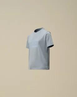 Clothing 2-3<C.P. Company U16 Cotton Jersey 30/1 Label Style T-Shirt Flint Stone – Blue