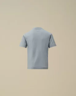 Clothing 2-3<C.P. Company U16 Cotton Jersey 30/1 Label Style T-Shirt Flint Stone – Blue