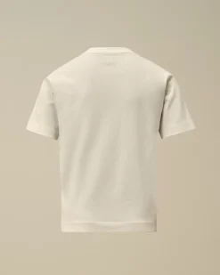 Clothing 10-14<C.P. Company U16 Cotton Jersey 30/1 Logo T-Shirt Gauze White