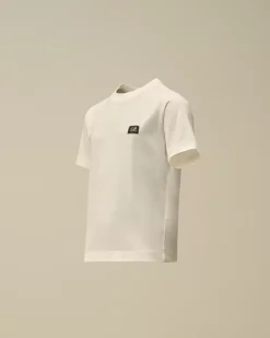 Clothing 4-8<C.P. Company U16 Cotton Jersey 30/1 Logo T-Shirt Gauze White