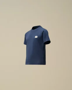 Clothing 2-3<C.P. Company U16 Cotton Jersey 30/1 Logo T-Shirt Estate Blue