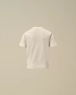 Clothing 2-3<C.P. Company U16 Cotton Jersey 30/1 Logo T-Shirt Gauze White