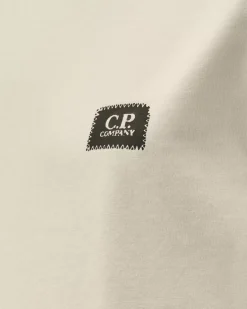 Clothing 2-3<C.P. Company U16 Cotton Jersey 30/1 Logo T-Shirt Gauze White