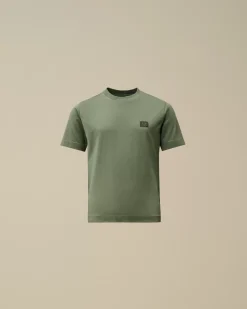 Clothing 2-3<C.P. Company U16 Cotton Jersey 30/1 Logo T-Shirt Artichoke Green