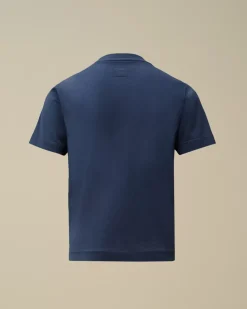 Clothing 10-14<C.P. Company U16 Cotton Jersey 30/1 Logo T-Shirt Estate Blue