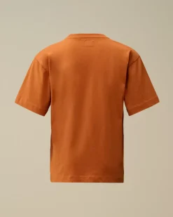 Clothing 10-14<C.P. Company U16 Cotton Jersey 30/1 Maxi Logo T-Shirt Bombay Brown