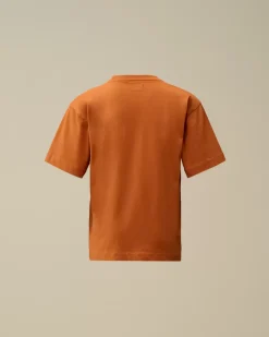 Clothing 4-8<C.P. Company U16 Cotton Jersey 30/1 Maxi Logo T-Shirt Bombay Brown