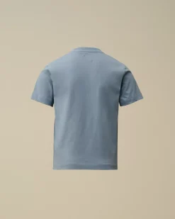 Clothing 4-8<C.P. Company U16 Cotton Jersey 30/1 Printed Logo T-Shirt Flint Stone – Blue