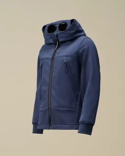 Clothing 10-14<C.P. Company U16 C.P. Shell-R Goggle Jacket Estate Blue